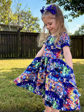 Load image into Gallery viewer, Spooky Carnival - Short Sleeve Dress
