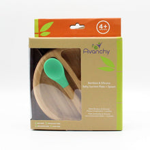 Load image into Gallery viewer, Avanchy - Bamboo Suction Baby Plate + Spoon
